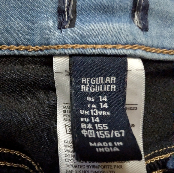 Girls Size 14 Bundle Gap High Stretch Jeggings & Cat & Jack Khaki Chinos - Picture 4 of 10